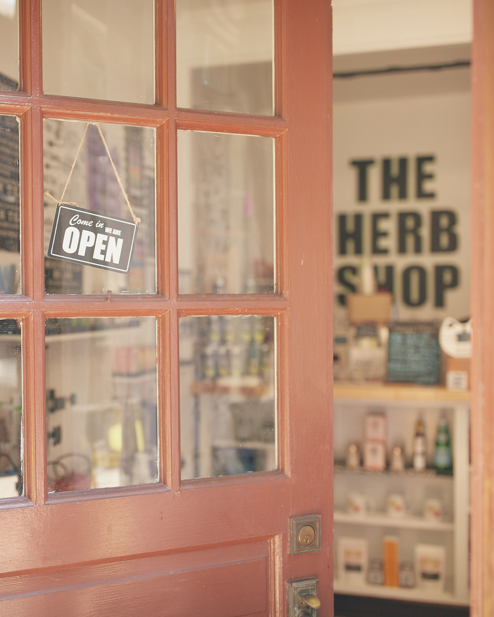 herb shop front door